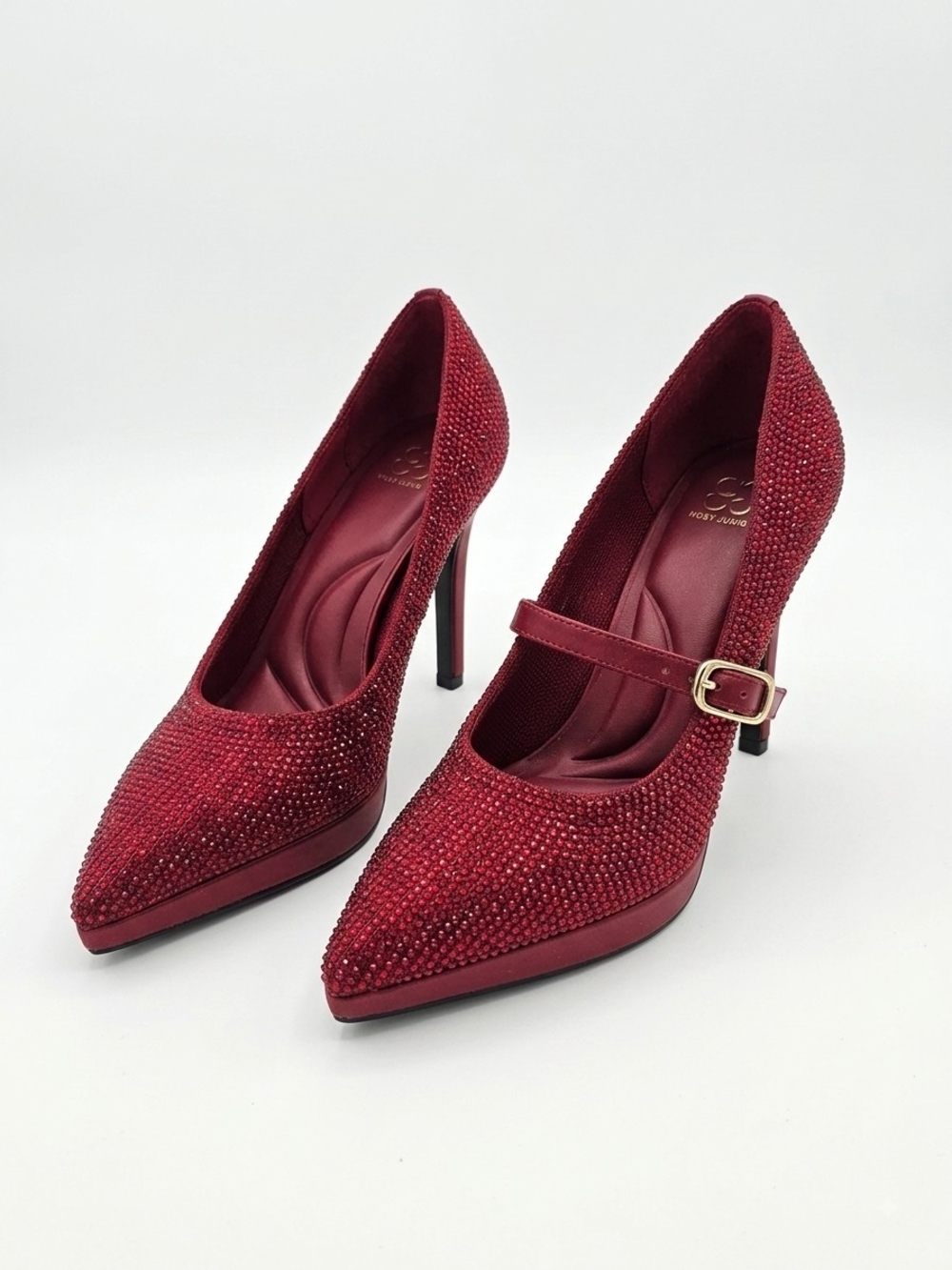Cosy Island Red Embellished Pointed-Toe Pumps